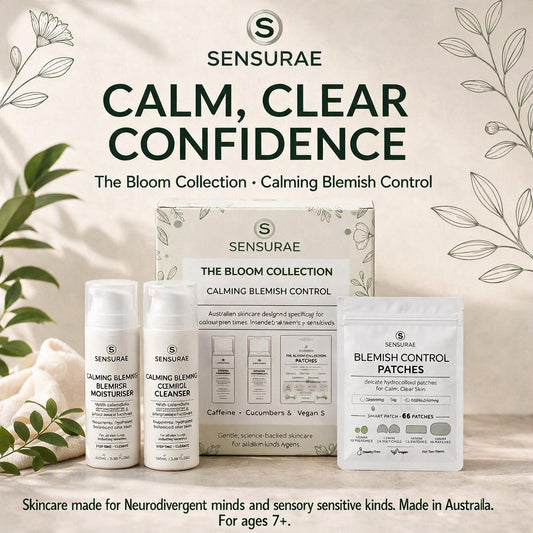 image of Sensurae bloom collection for blemish control for teens and tweens