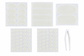 A set of white adhesive skin patches and a pair of white tweezers on a plain white background. The set includes crescent-shaped patches, rectangular patches, oval patches, round dot patches, and tweezers.