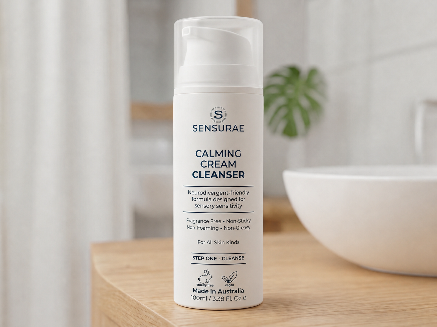 Sensurae Calming Cream Cleanser 100ml — fragrance-free daily cleanser with Australian botanicals for sensitive adult skin