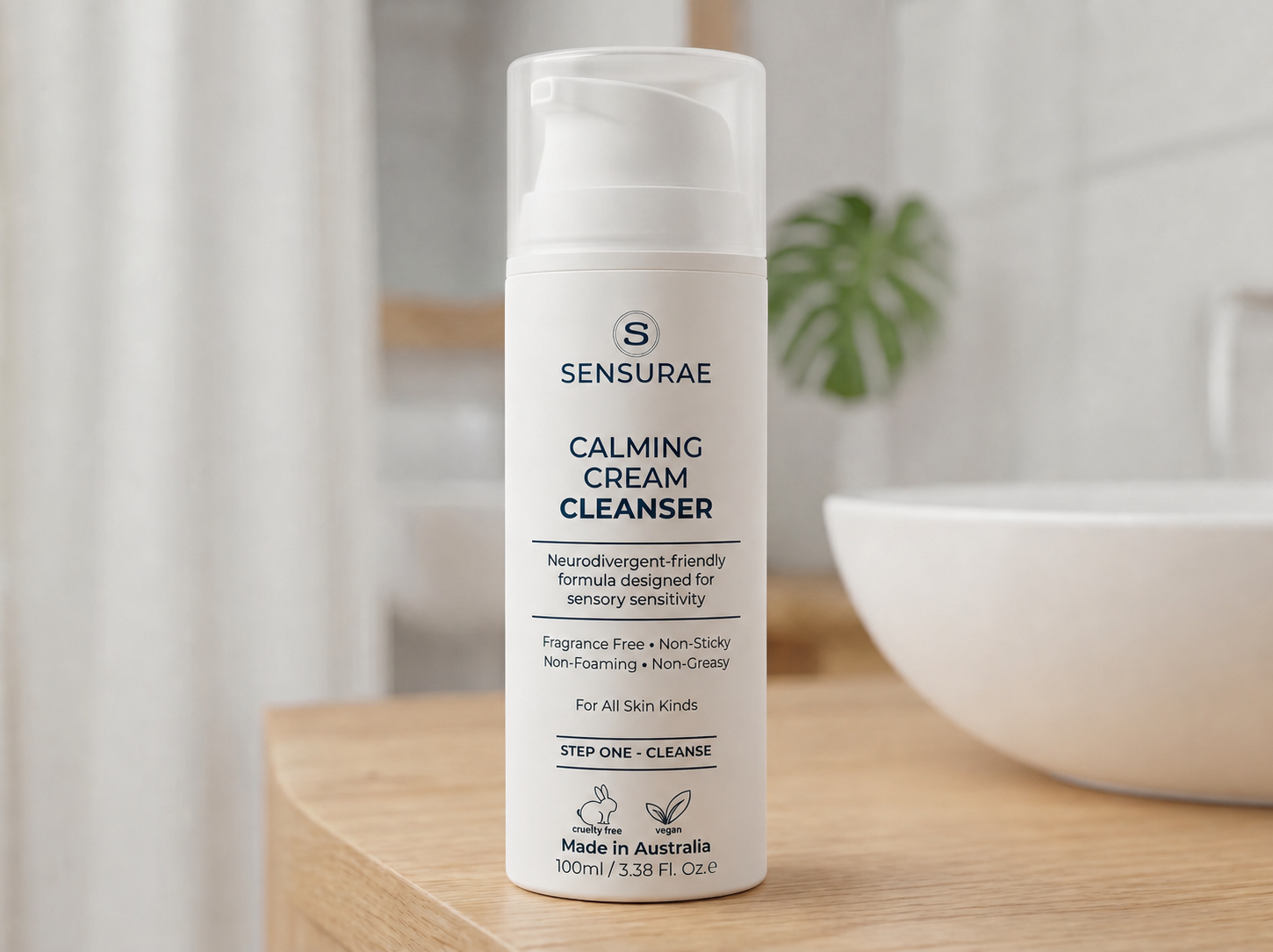 Sensurae Calming Cream Cleanser 100ml — fragrance-free daily cleanser with Australian botanicals for sensitive adult skin