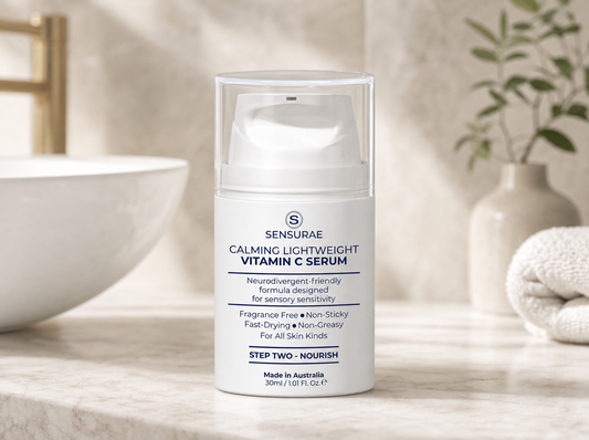 Sensurae Calming Lightweight Vitamin C Serum 30ml — gentle brightening serum for sensitive and neurodivergent skin