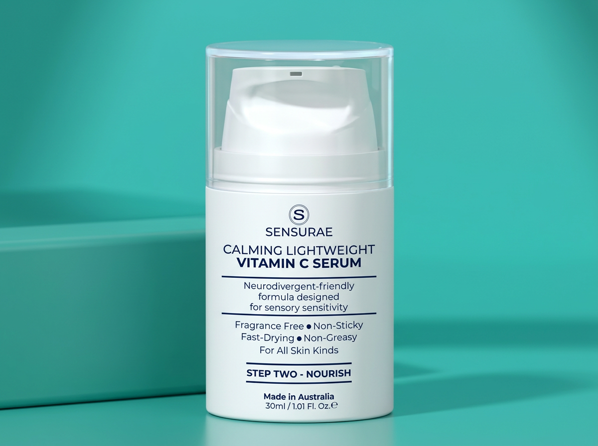 Sensurae Calming Vitamin C Serum bottle — stable Vitamin C with Niacinamide and Glycerin, made in Australia