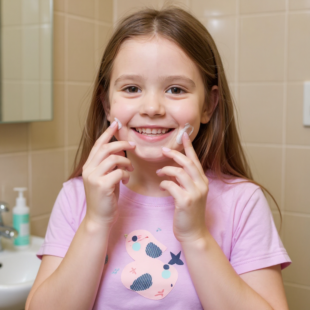 Young_person_applying_Sensurae_Calming_Blemish_Control_Moisturiser_gentle_skincare_for_tweens_and_teens